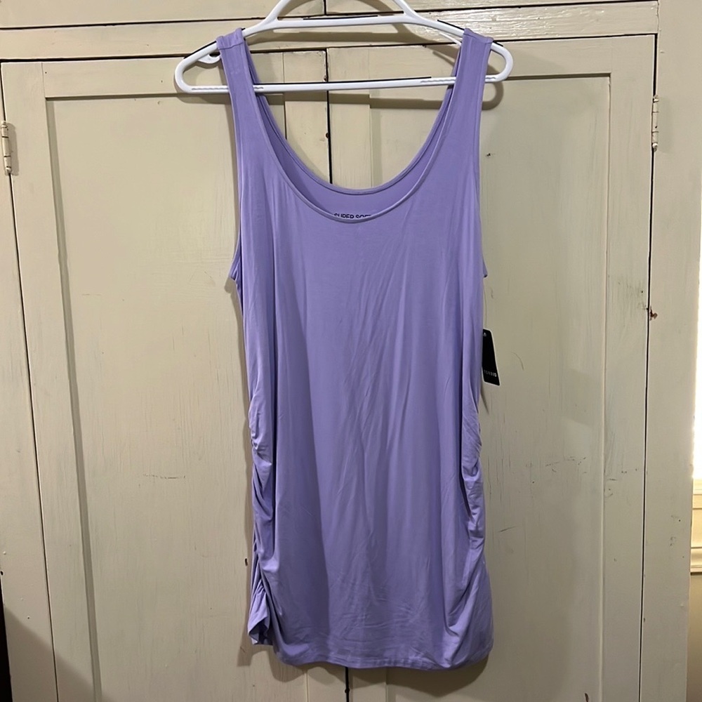 Torrid ruched tank top soft purple